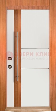 Белая входная дверь c МДФ панелью ЧД-09 в частный дом в Хотьково