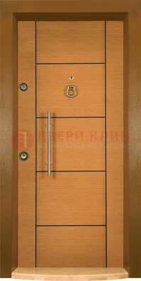 Коричневая входная дверь c МДФ панелью ЧД-13 в частный дом в Хотьково