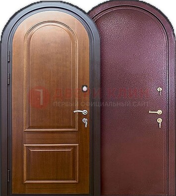Железная арочная дверь МДФ внутри ДА-14 в новостройку в Хотьково