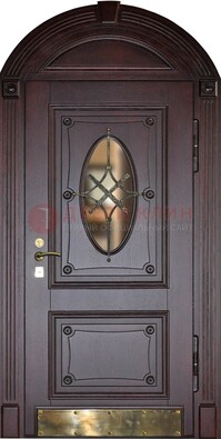 Арочная металлическая дверь с виноритом ДА-38 в Хотьково
