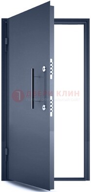 Черная металлическая бронированная дверь ДБ-1 в Хотьково