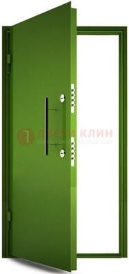 Зеленая металлическая бронированная дверь ДБ-8 в Хотьково