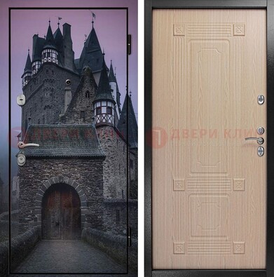 Входная металлическая дверь с фотопечатью замка ДФ-38 в Хотьково