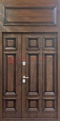 Классическая входная дверь с верхней фрамугой ДФГ-15 в Волхове