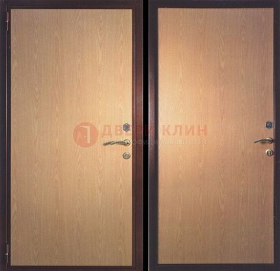 Коричневая металлическая дверь с ламинатом ДЛ-17 в Хотьково