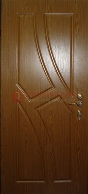 Коричневая железная дверь с МДФ ДМ-106 в Хотьково