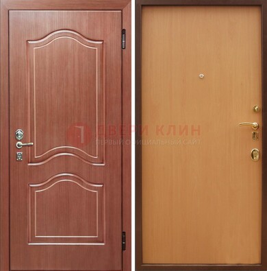 Входная дверь отделанная МДФ и ламинатом внутри ДМ-159 в Хотьково