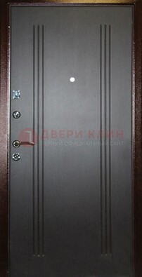 Черная железная дверь с МДФ ДМ-180 в Хотьково