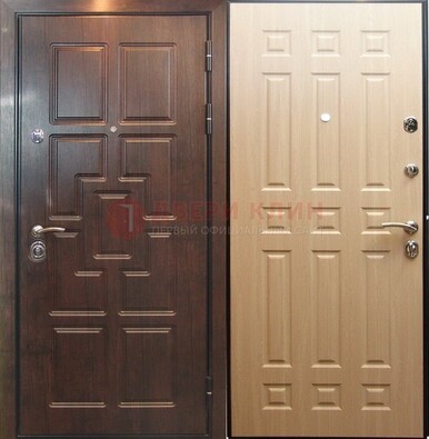Коричневая входная дверь с МДФ ДМ-181 в Воскресенске
