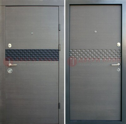 Темно-серая стальная дверь с МДФ ДМ-218 в Хотьково