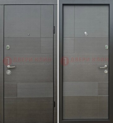 Темная входная дверь с МДФ Темный орех ДМ-225 в Хотьково