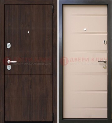 Темная стальная дверь c филенчататыми МДФ ДМ-234 в Хотьково