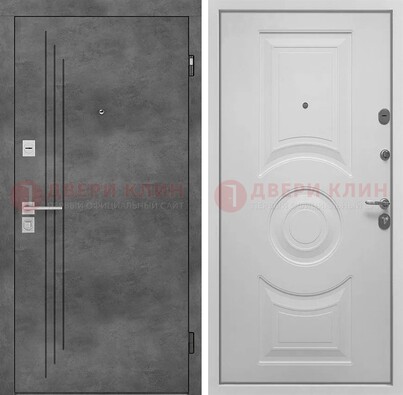Металлическая коричневая дверь с МДФ Махагон внутри ДМ-287 в Хотьково