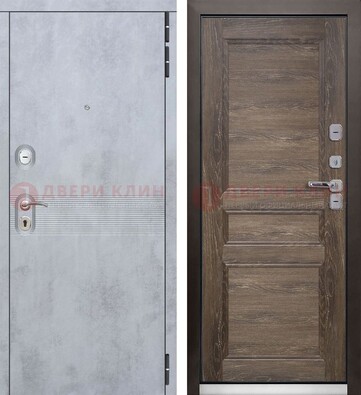 Коричневая металлическая дверь с МДФ Итальянский орех ДМ-304 в Сергиевом Посаде