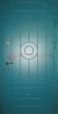 Голубая железная дверь с МДФ ДМ-38 в Хотьково