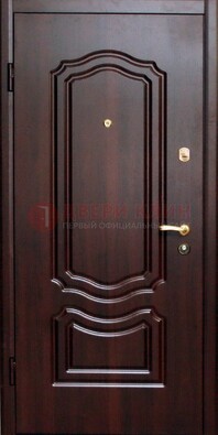 Темная железная дверь с МДФ ДМ-41 в частный дом в Хотьково