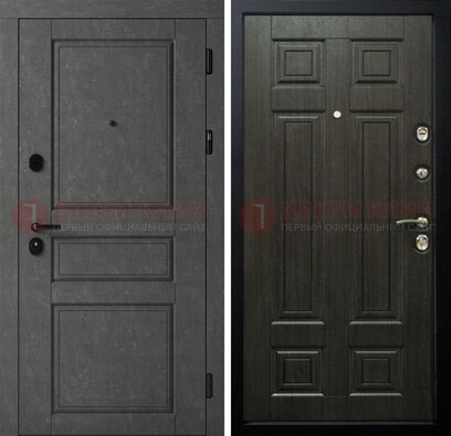 Серая стальная дверь с классическими МДФ ДМ-456 в Хотьково