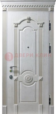 Белая дверь с МДФ ДМ-525 в Хотьково