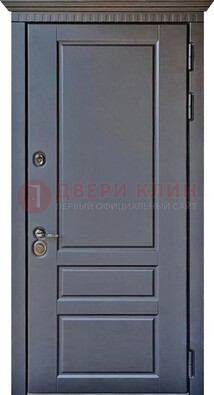 Тёмная входная дверь для коттеджа с МДФ ДМ-528 в Хотьково