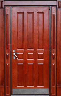 Красная входная дверь для улицы с МДФ ДМ-532 в Хотьково
