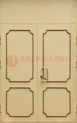 Светлая двухстворчатая дверь для загородного дома с МДФ ДМ-534 в Хотьково