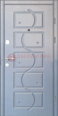 Белая входная дверь с МДФ ДМ-66 в Хотьково