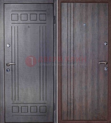 Темная стальная дверь с МДФ с рисунком ДМ-83 в Белгороде