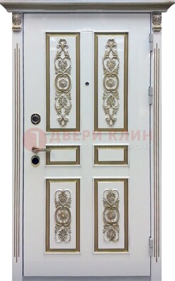 Входная дверь с массивом дуба в белом цвете ДМД-62 в Хотьково