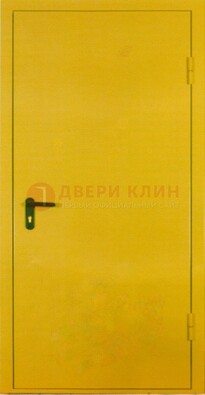 Желтая железная дверь с нитроэмалью ДН-5 в Хотьково