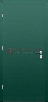Зеленая стальная дверь с нитроэмалью ДН-6 в Ставрополе