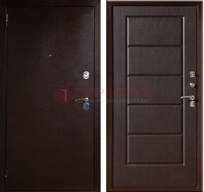 Темная входная дверь с порошковым окрасом ДП-113 в Хотьково