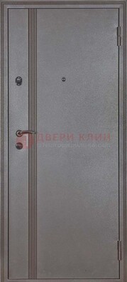 Коричневая металлическая дверь с порошковым напылением ДП-132 в Хотьково