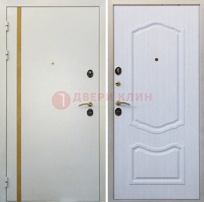 Белая входная дверь с порошковым напылением ДП-136 в Хотьково