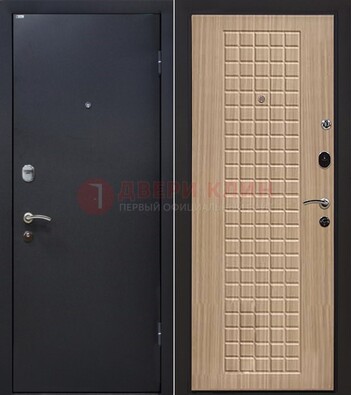Черная металлическая дверь с порошковым покрытием ДП-157 в Хотьково