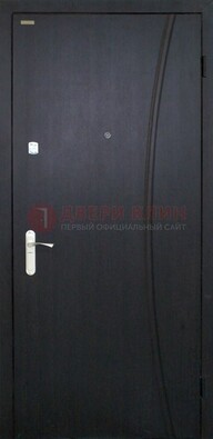 Черная стальная дверь с порошковым покрытием ДП-186 в Хотьково