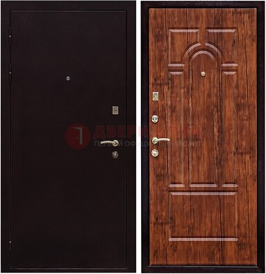 Темная железная дверь с порошковым покрытием ДП-194 в Хотьково