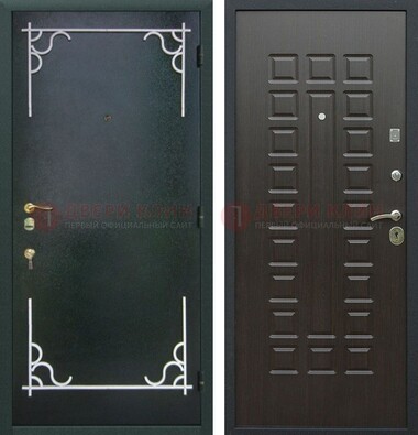 Входная дверь с порошковым покрытием Антик медь/Венге ДП-223 в Хотьково