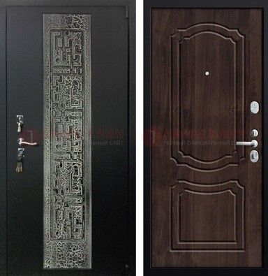 Входная дверь с порошковым покрытием медный антик МДФ внутри ДП-224 в Хотьково