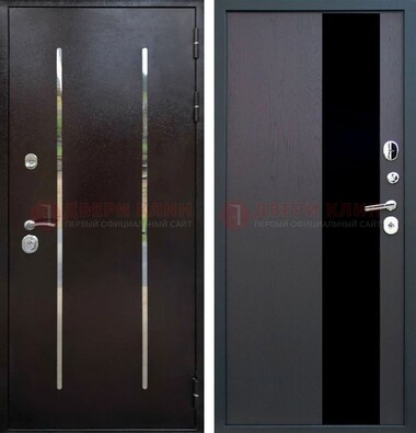 Стальная дверь с порошковым напылением с МДФ и стеклом ДП-230 