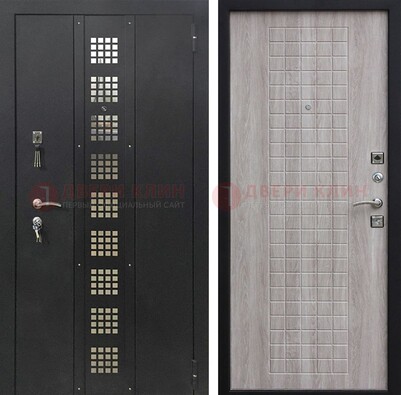 Железная дверь с порошковым покрытием Медный антик/Капучино  ДП-233 в Хотьково