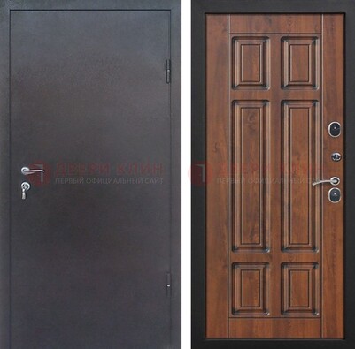 Входная дверь с порошковым покрытием Медный антик с МДФ панелью ДП-235 в Хотьково