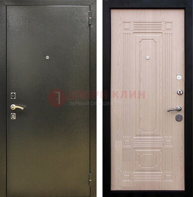 Входная темно-серая дверь с порошковым напылением и МДФ ДП-273 в Хотьково