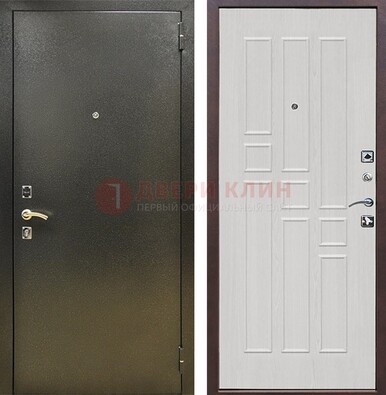 Входная дверь Темное серебро с порошковой отделкой и терморазрывом МДФ ДП-282 в Хотьково