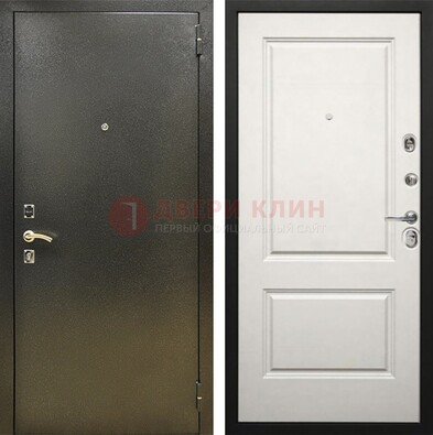 Металлическая темная дверь с порошковым напылением и классической МДФ ДП-298 в Хотьково