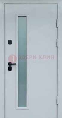 Светлая железная дверь с порошковым напылением ДП-303 в Хотьково