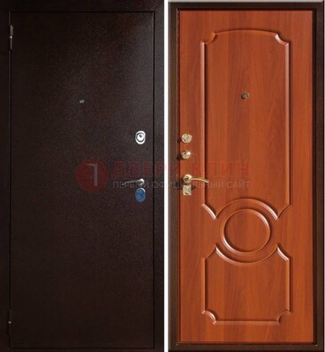 Темная железная дверь с порошковым напылением ДП-46 в Хотьково