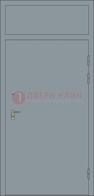 Серая противопожарная дверь ДПП-16 в Хотьково