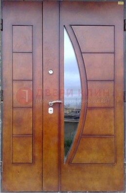 Офисная стальная парадная дверь со вставками из стекла ДПР-13 в Хотьково