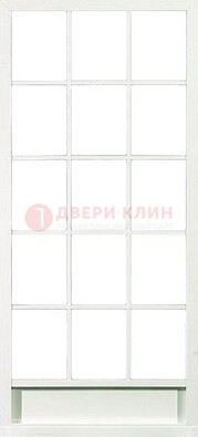 Железная решетчатая дверь в белом цвете ДР-10 в Хотьково