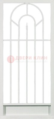 Стальная решетчатая дверь в белом цвете с пикой ДР-11 в Хотьково